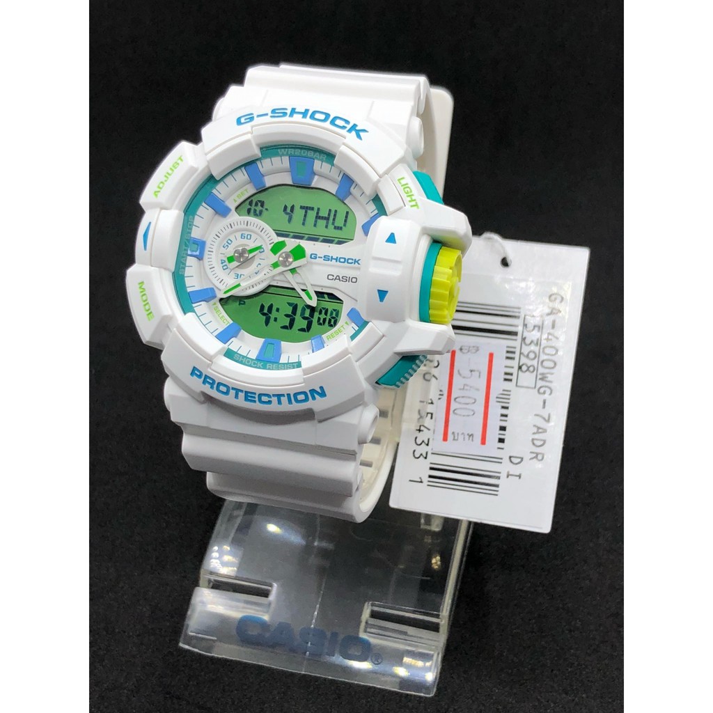 Đồng Hồ Nam Casio G Shock GA-400WG-7ADR Dây Kim Nhựa Màu Trắng - Cấu Trúc Bảo Vệ Lõi , Bảo hành 12 tháng