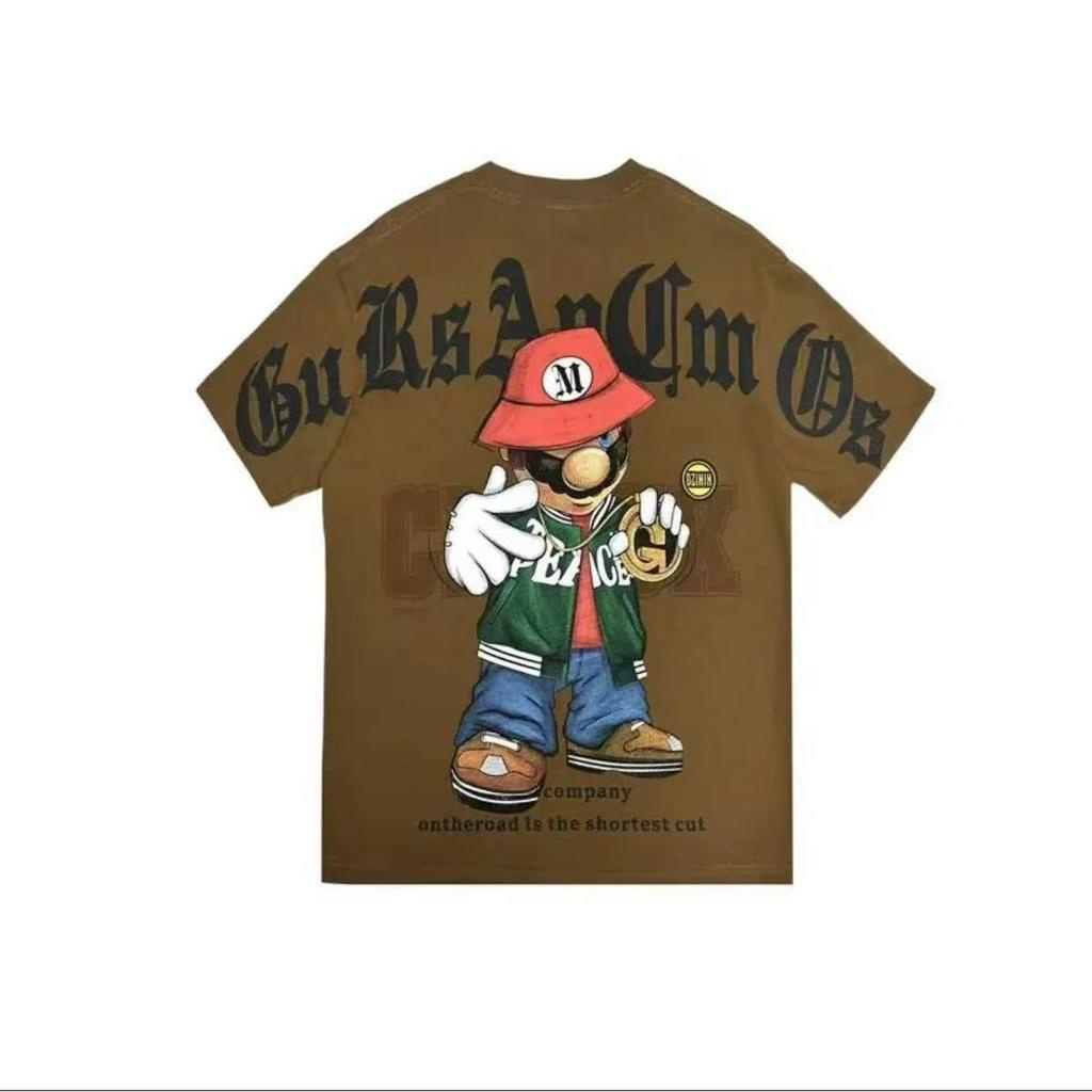 Áo Thun Tay Ngắn Cổ Tròn In Hoạt Hình Super Mario 4 Màu Lựa Chọn Thời Trang Mùa Hè Cho Nam M-5XL