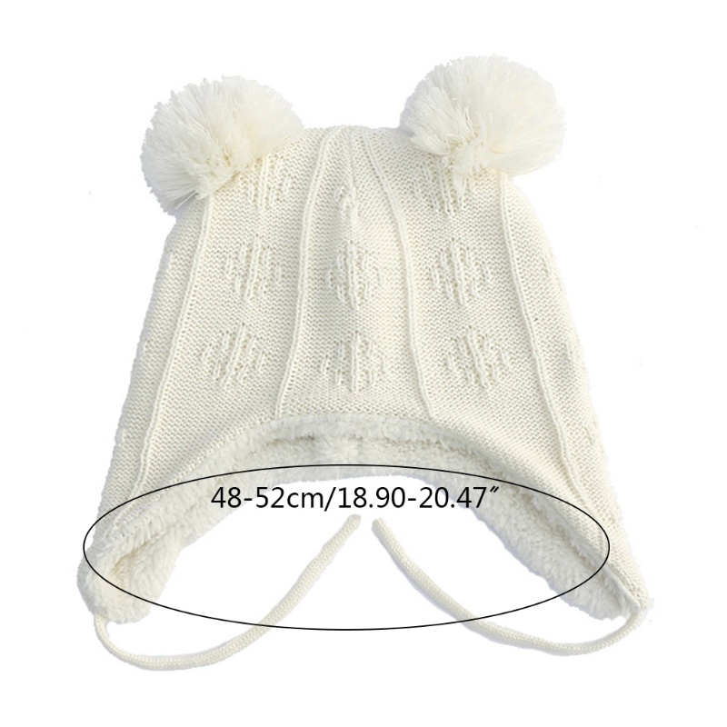 Mũ Beanie Dệt Kim Bảo Vệ Tai Dễ Thương Thời Trang Thu Đông Cho Bé Sơ Sinh