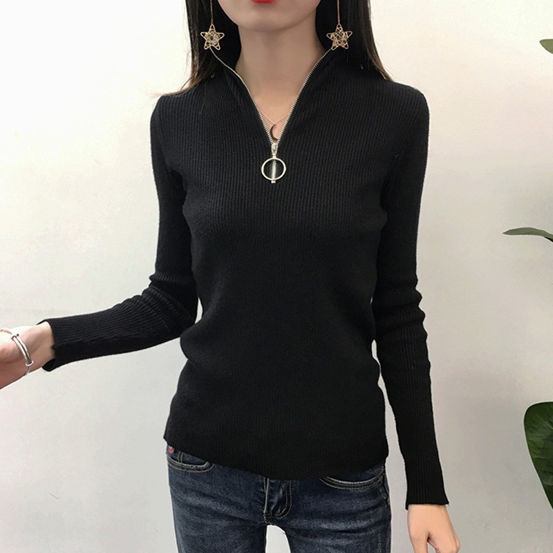 Áo len tay dài cổ lọ