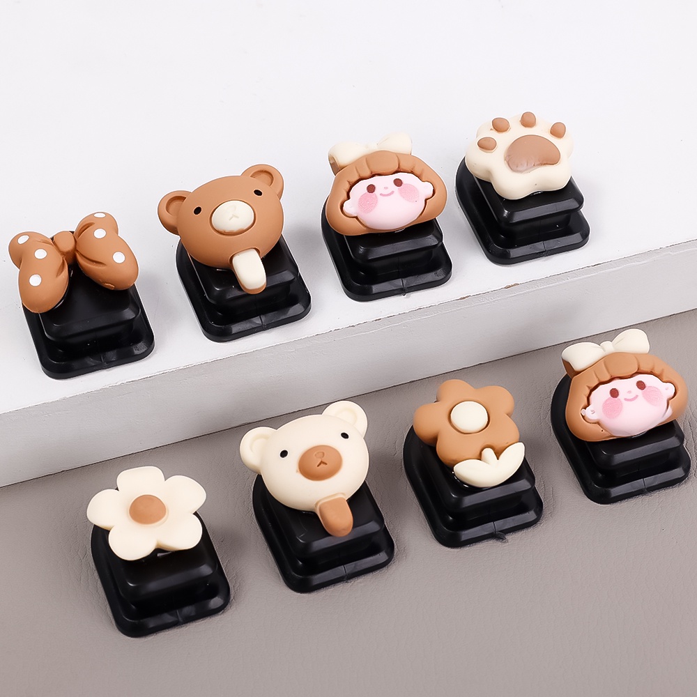 Móc Treo Dây Cáp USB / Chìa Khóa Xe Hơi Mini Đa Năng Không Cần Đóng Đinh Thông Dụng