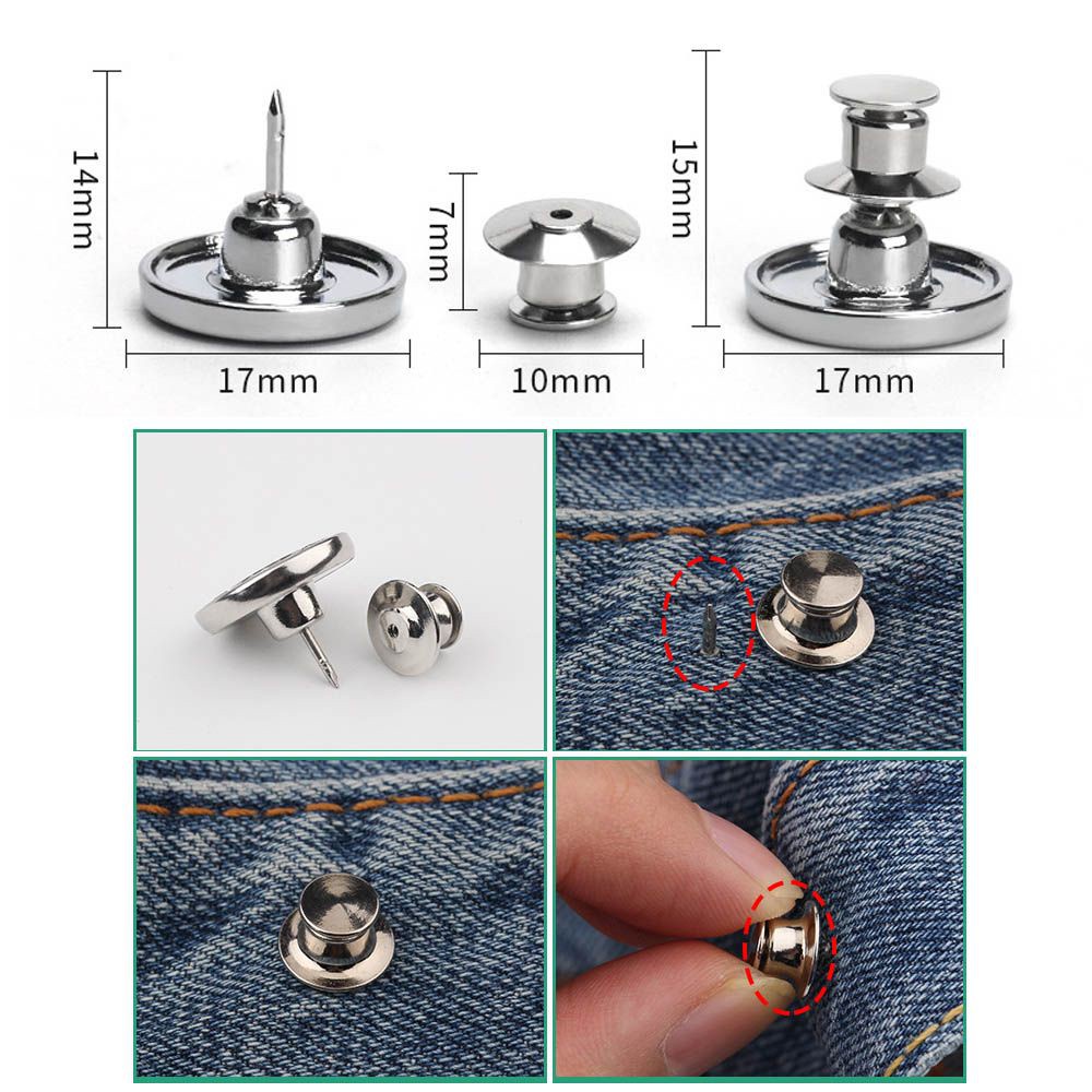 Lucky No Nút cài quần Jean có thể tháo rời để thu nhỏ vòng eo ngay lập tức