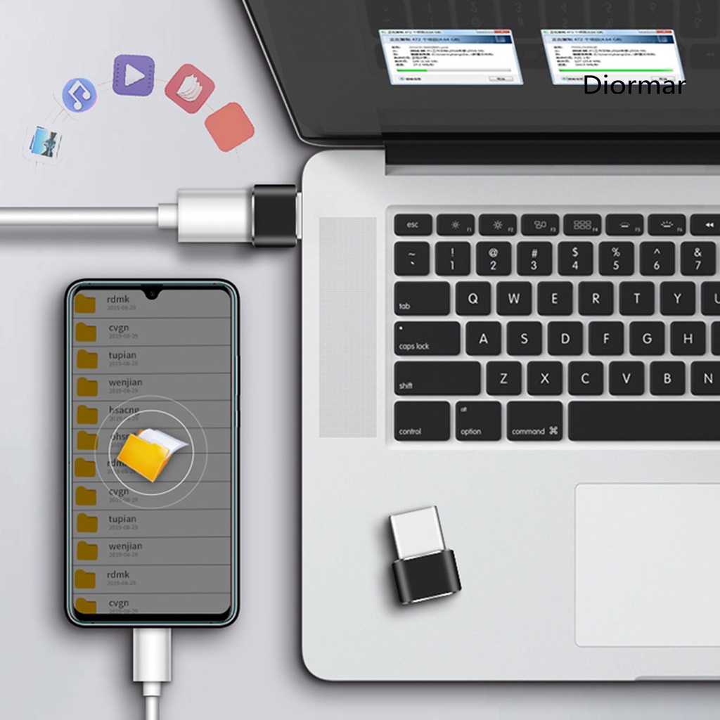 Đầu chuyển đổi sạc nhanh cổng cắm Usb sang Type C bằng hợp kim nhôm cho máy tính xách tay/ Pc