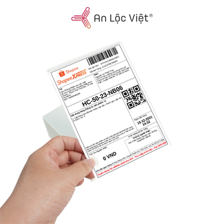 Decal In Nhiệt A6 1 tem 100x150mm x 500 tem