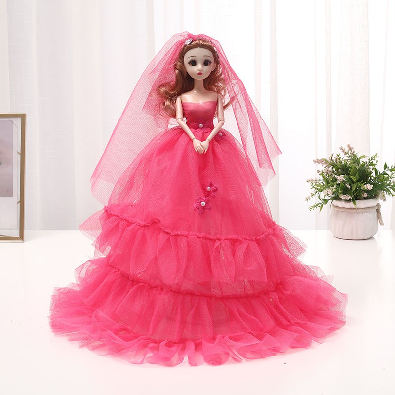 Công chúa Barbie đám cưới búp bê lớn 50 cm cô gái đồ chơi xếp hình quà tặng sáng tạo bán buôn