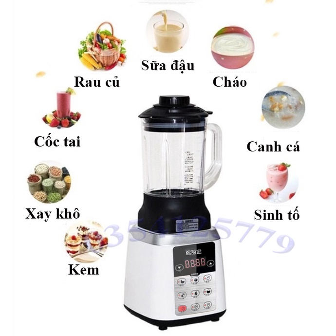 [Mã ELHA22 giảm 5% đơn 300K] Máy làm sữa hạt, xay sinh tố, thịt, bơ, đá lạnh, Tự động xay, nấu rất tiện lợi