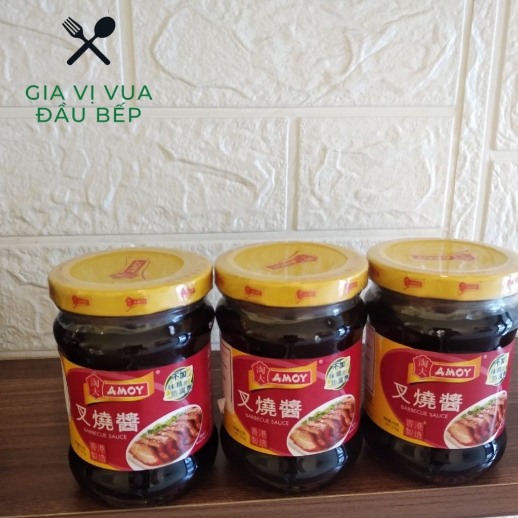 Sốt Xá Xíu Amoy 275gr*12/ Sốt Ướp Đồ Nướng Amoy/ Char Siu Sauce Hong Kong - Hàng Chuẩn Chính Hãng