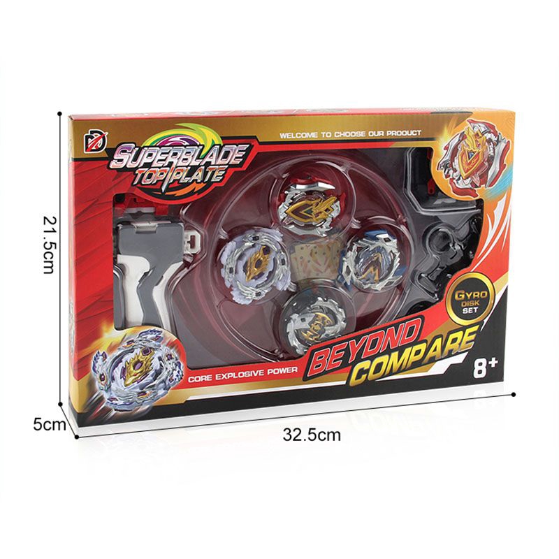 [Ready Stock] Bộ con quay Beyblade 4 trong 1 dùng làm quà Giáng Sinh cho trẻ New