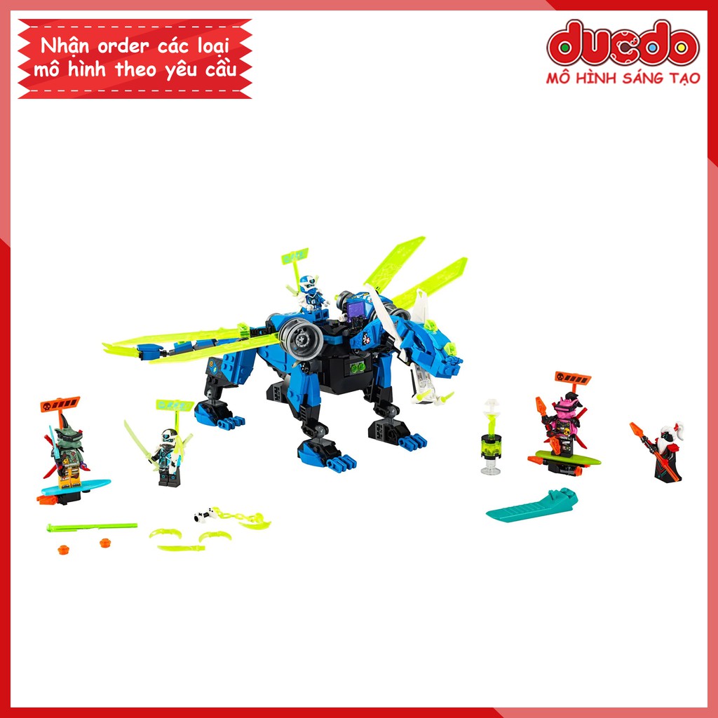 LARI 11488 Lắp ghép Ninjago Rồng máy siêu cấp của Jay - Jay's Cyber Dragon - Đồ chơi Xếp hình Mô hình Ninja 71711 Bela