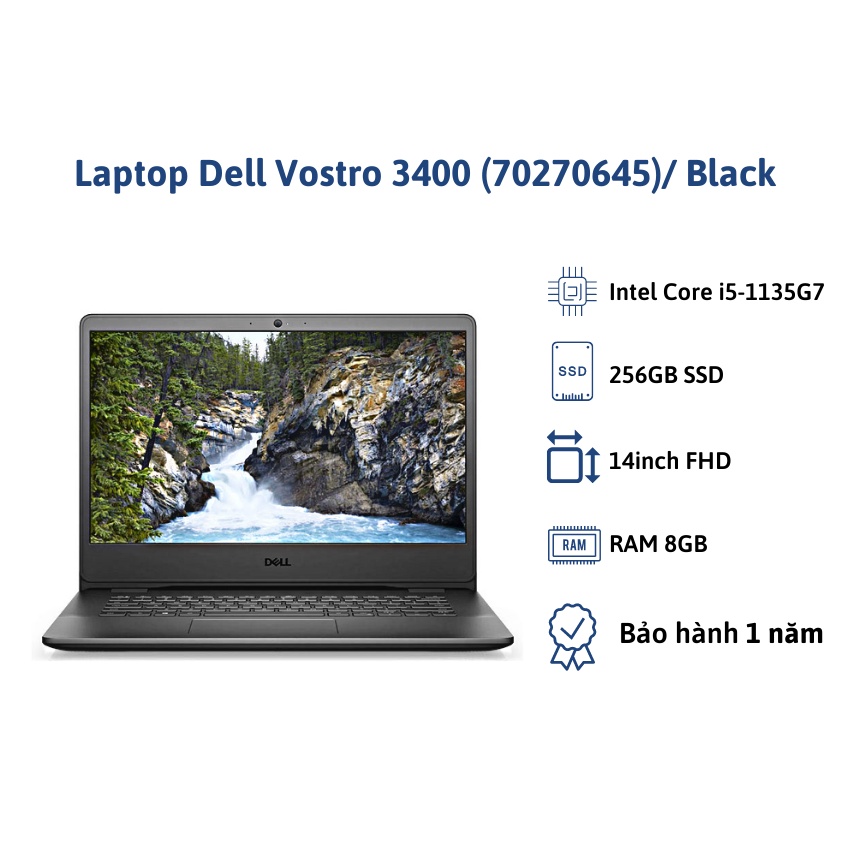 Laptop Dell Vostro 3400(70270645)/i5-1135G7/RAM 8GB/256GB SSD/14.0"FHD/OfficeHS/Win11