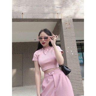 ÁO CROP TOP HỒNG