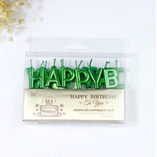 Combo 5 Nến Happy birthday nhũ (Loại 1)