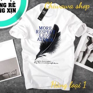 Áo thun nam nữ Respect Hàn Quốc nền trắng tinh khôi đủ size S-M-L-XL