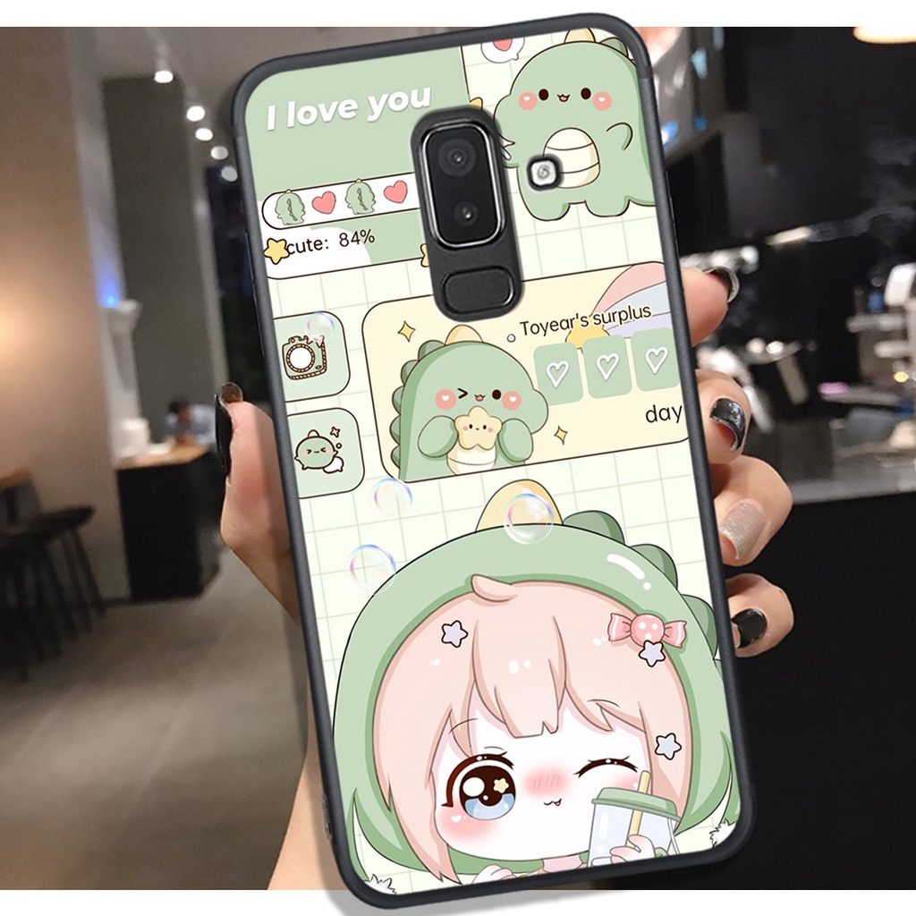 [HOT]ỐP SAMSUNG J8 - J6 PLUS - A6 PLUS - A8 PLUS - A8 STAR, IN HÌNH KHỦNG LONG CHIBI SIÊU DỄ THƯƠNG.