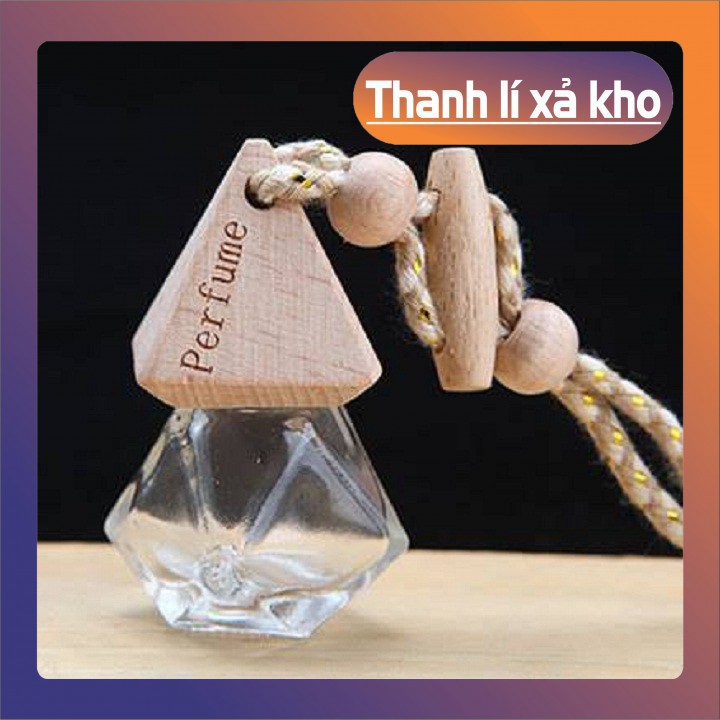 Lọ Đựng Tinh Dầu Lục Lăng Treo Xe Ô Tô - Vỏ Chai Tinh Dầu Thủy Tinh - Tinh Dầu Thơm Phòng - Khử Mùi Phòng - Tủ Quần Áo