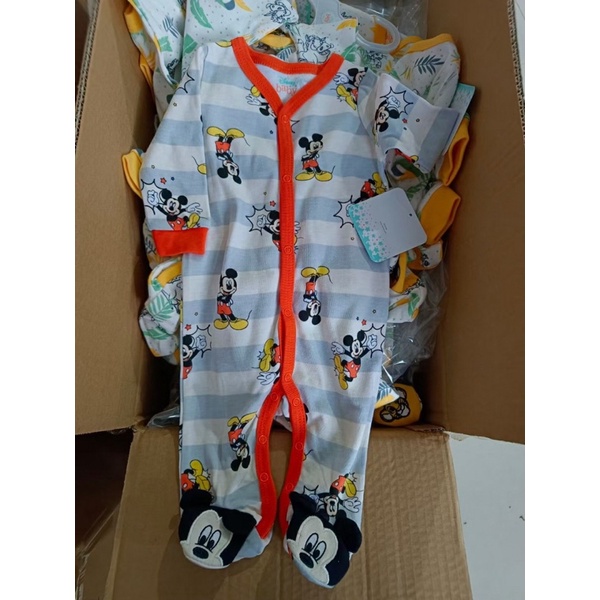 Body liền tất sleepsuit DISNEY bé trai bé gái(0-9m)