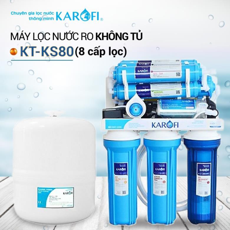 Máy lọc nước RO để gầm, không tủ sRO KAROFI KT-KS80 (8 cấp lọc)