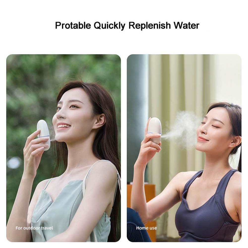 OCEANMAP Máy Xông Hơi Nano Mini Kèm Gương Trang Điểm Chăm Sóc Da Mặt Có Thể Sạc Lại Bằng Cổng USB