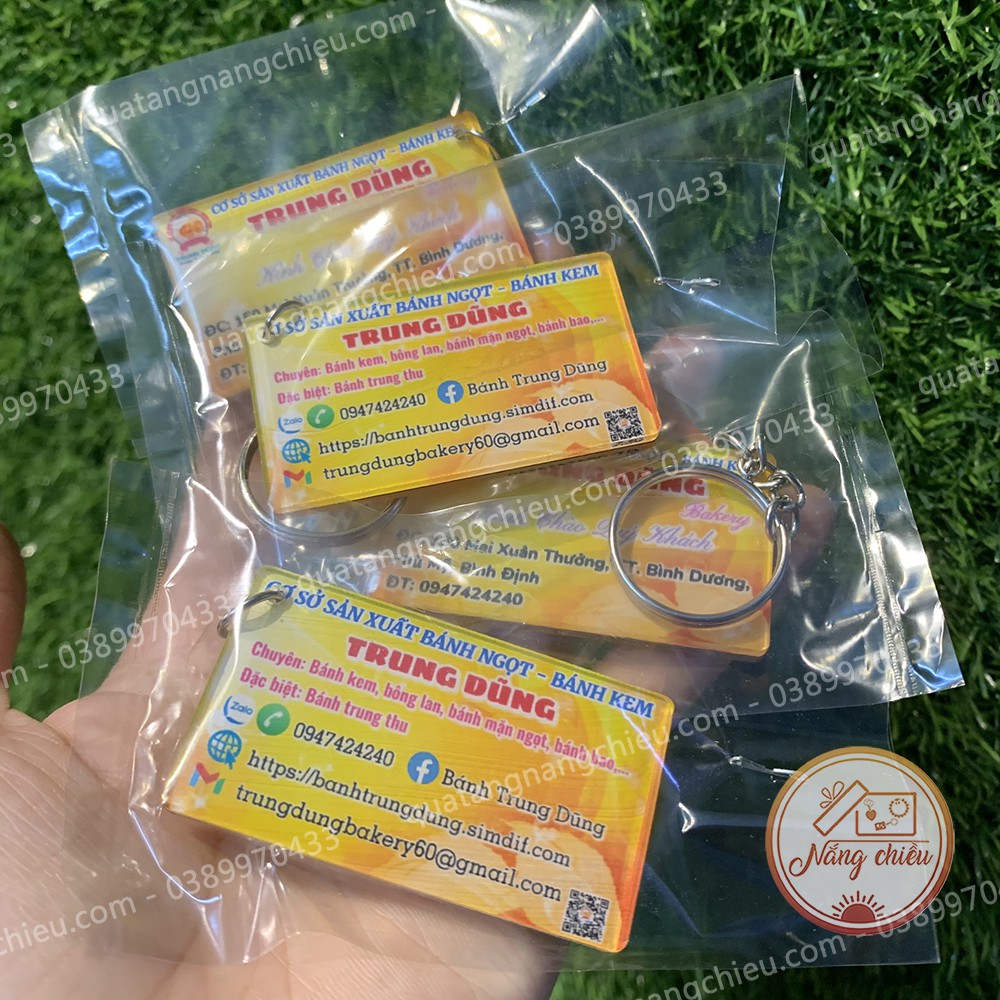 Móc khóa in logo thương hiệu theo yêu cầu