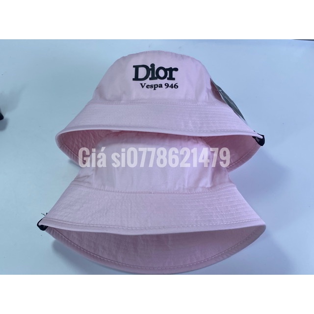 mũ bucket vải dù 2 lớp - nón vành ép chữ nổi cá tính thời trang nữ