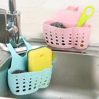 Giỏ đựng miếng rửa bát bằng silicone có quai treo tiện dụng, Giỏ Lưới Silicon Đựng Đồ Treo Bồn Rửa Chén Bát, Nhà