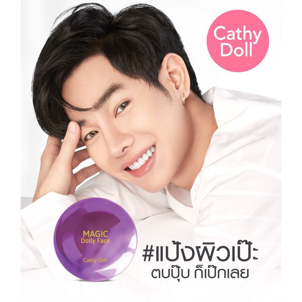 Phấn Phủ mịn mỏng siêu lì lâu trôi Cathy Doll Magic Dolly Face Two Way Cake Powder SPF30 PA+++ 12g