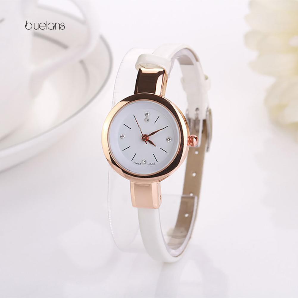 Đồng hồ dây giả da kiểu dáng thanh lịch | BigBuy360 - bigbuy360.vn