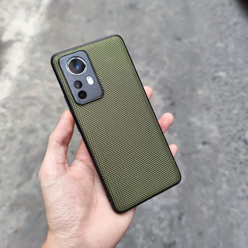Ốp lưng xiaomi 12 mi 12 pro 12x 12 ultra giả VẢI NYLON nhiều màu chống bám vân tay bảo vệ camera huỳnh tân store