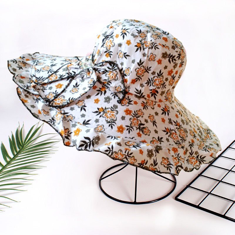 ❤️ CỰC RẺ ❤️ Mũ rộng vành màu HOA thời trang NÓN ĐI BIỂN NỮ VẢI GẤP GỌN