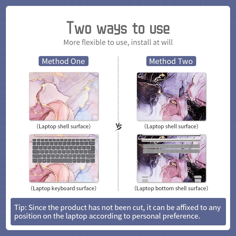 Ốp Bảo Vệ laptop 11/12/13/14/15/17 inch Bằng vinyl Họa Tiết Đá Hoa Cương