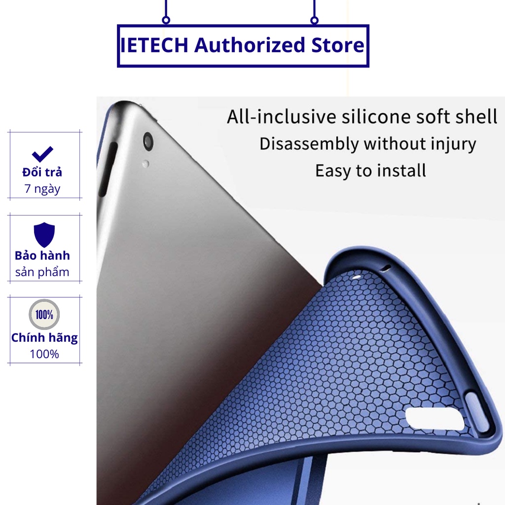 Bao da silicone cho iPad Air 1/ Air 2 tự động tắt mở PKCB