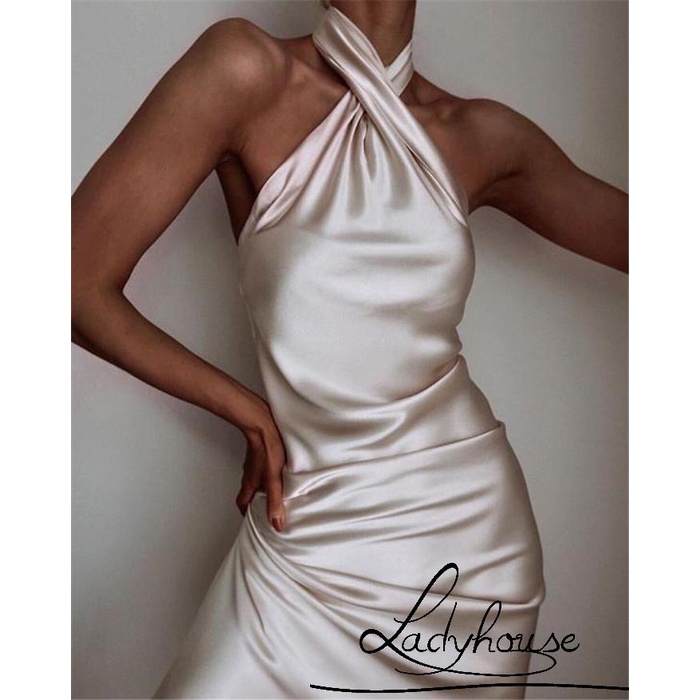 Đầm Dài Một Mảnh Ôm Dáng Hở Lưng Màu Trơn Lấp Lánh Gợi Cảm Cho Nữ