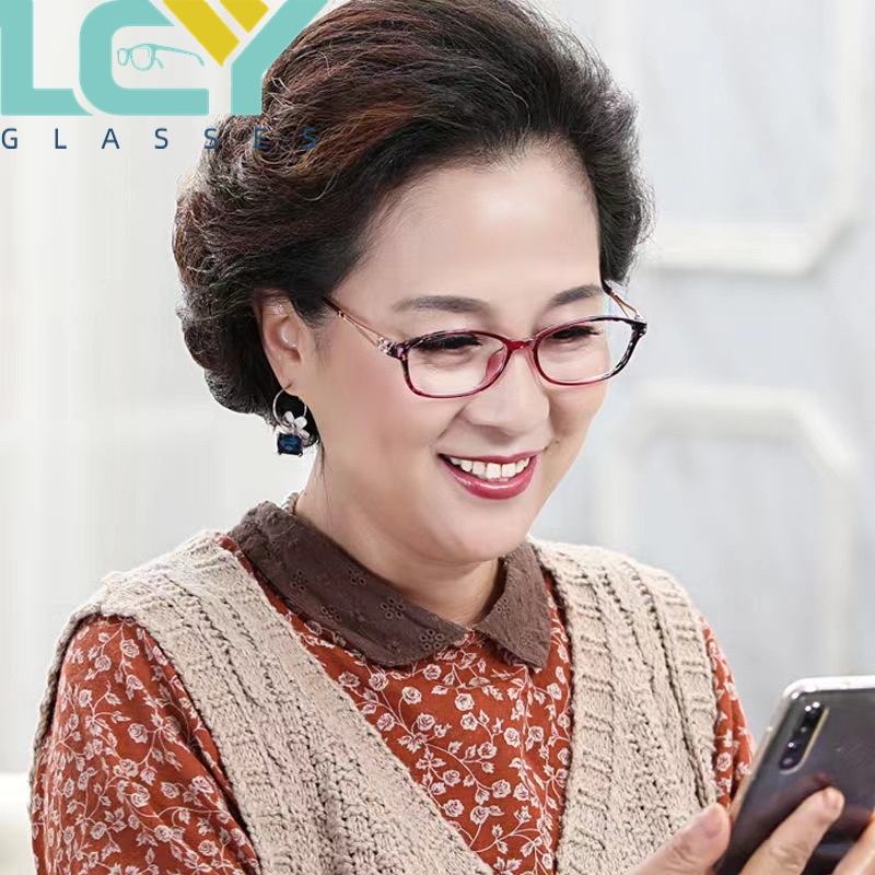 Mắt Kính Chống Ánh Sáng Xanh Lam Thời Trang Dành Cho Phụ Nữ Trung Niên LCYY2022 1912