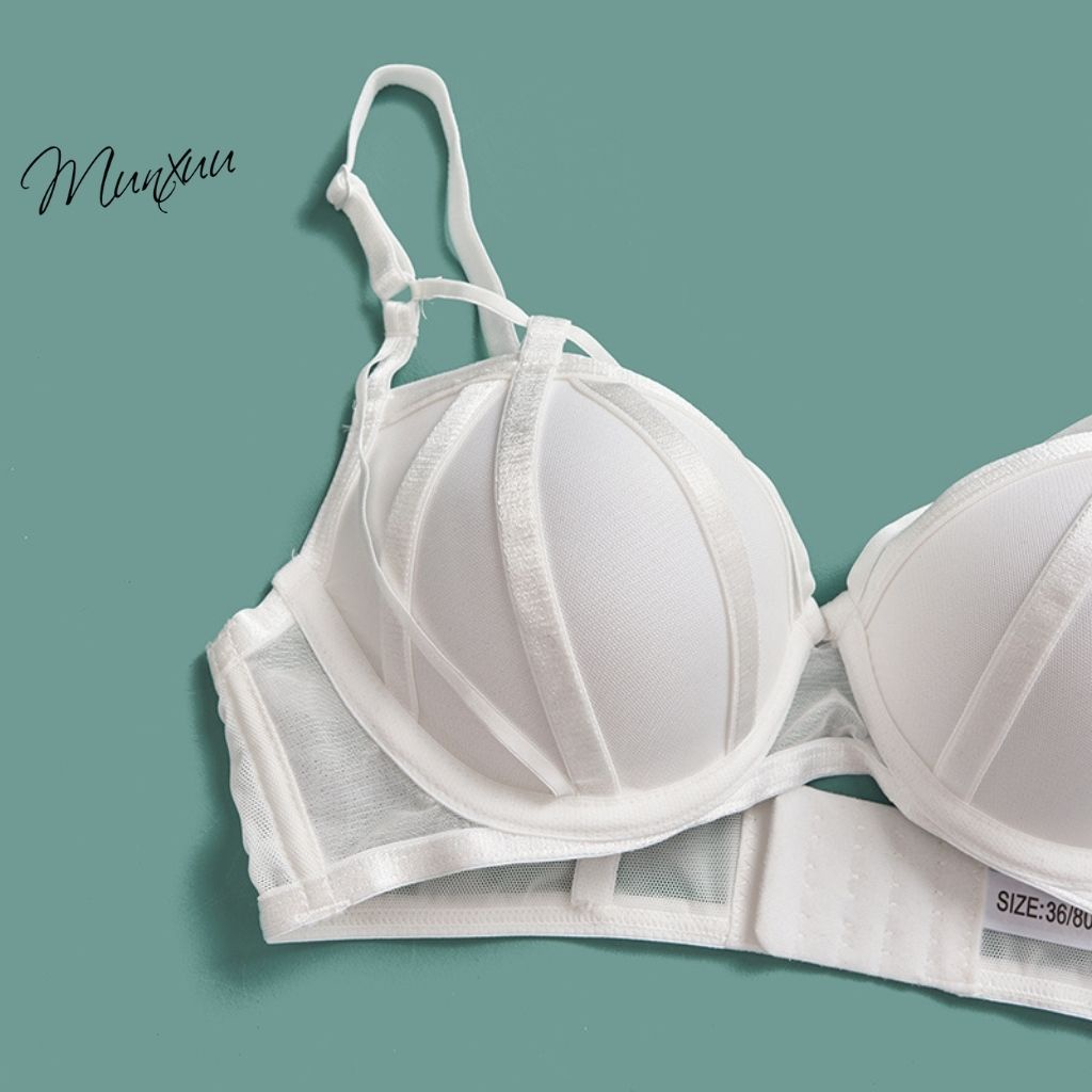 Áo lót nữ nâng ngực Munxuu có gọng đệm dày quả tròn siêu nâng đẩy, phối ren sexy quyến rũ - AV34