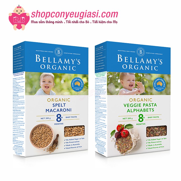 Nui Dinh Dưỡng Hữu Cơ Bellamy's Organic 200g - Cho Bé Từ 8 Tháng Trở Lên - Date11/2021