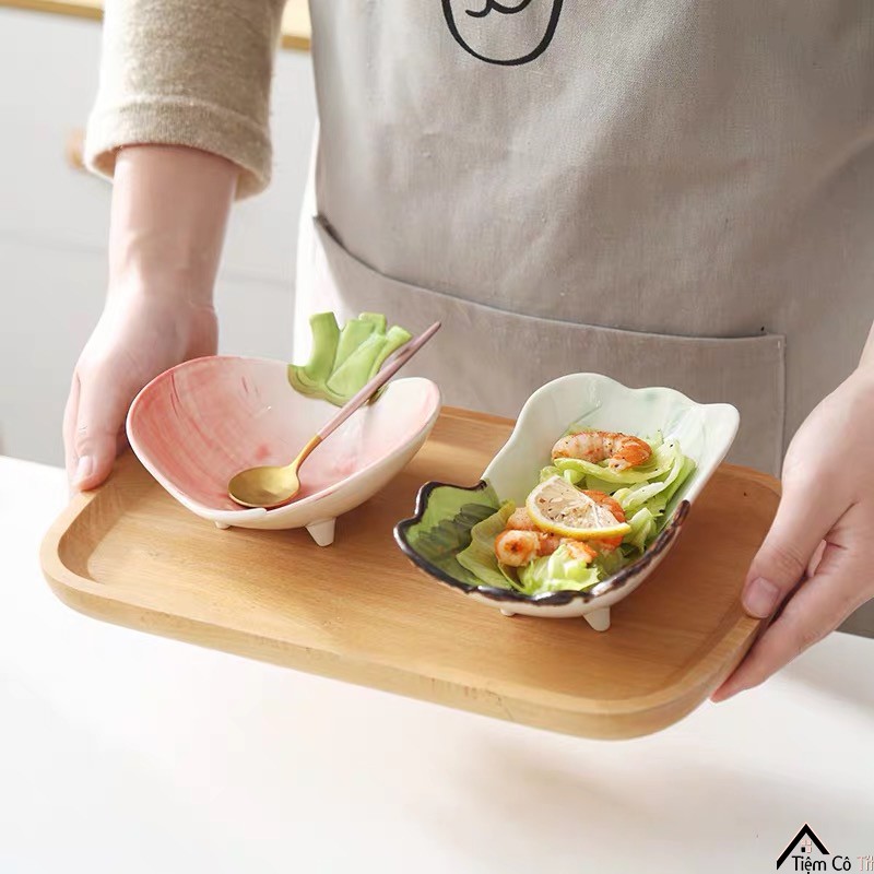 Đĩa sứ hình rau củ