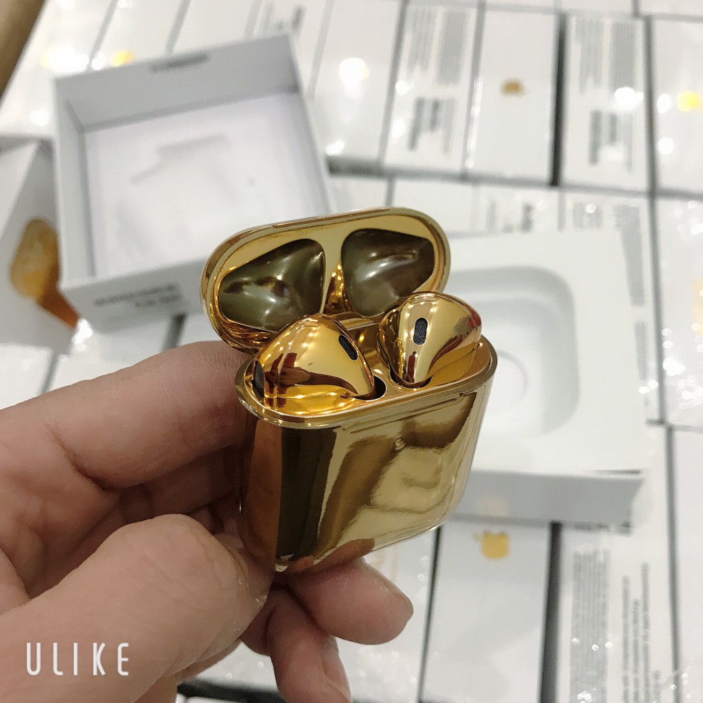 Tai nghe Iphone/ Tai nghe không dây airpod vàng Gold