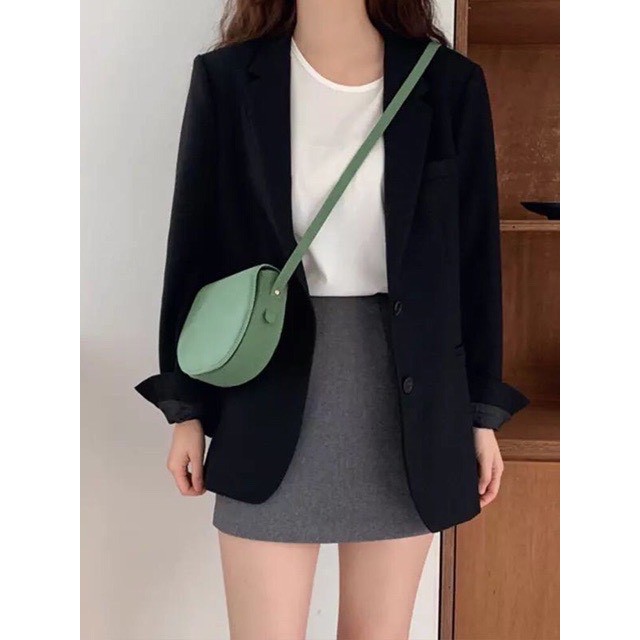 [ Qùa Tặng Dây Buộc Tóc Bạn Nhé] Áo Blazer màu đen, áo vest tay dài trơn cho nữ. - Balzer phong cách Hàn Quốc  nhiều màu | BigBuy360 - bigbuy360.vn