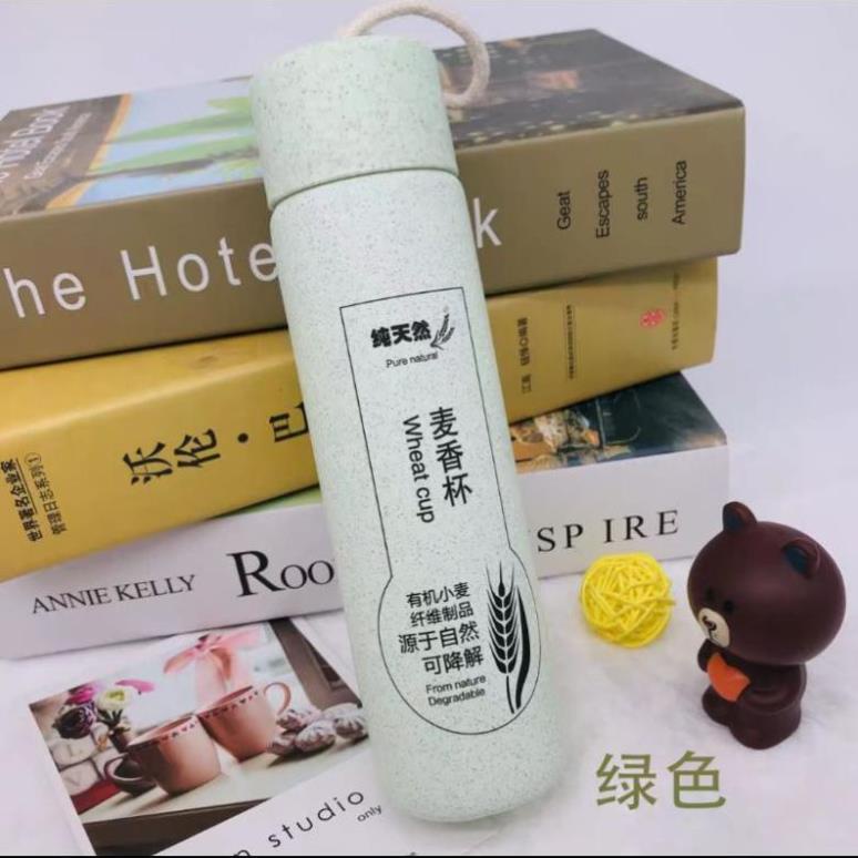 [Kho sỉ]  Bình nước thủy tinh lúa mạch cao cấp 350ml an toàn sức khỏe