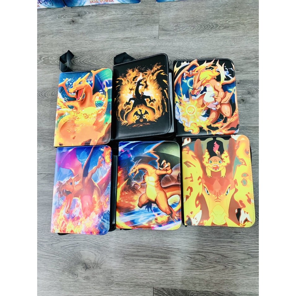 400 ô Sổ đựng card , album da sưu tập thẻ bài Pokemon Yugioh One Piece Hàn quốc Card anime