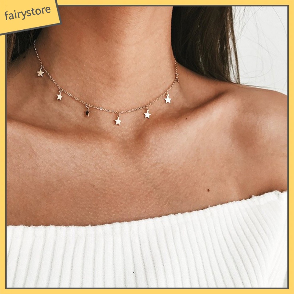 Dây chuyền hợp kim hình ngôi sao cánh xinh xắn cho nữ