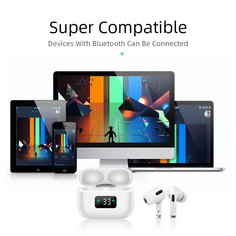 Tai Nghe Không Dây TWS UTELITE I58 Chính Hãng Bluetooth 5.0 Có Mic Âm Thanh Superbass Hifi Màn Hình LED Cho Android iOS