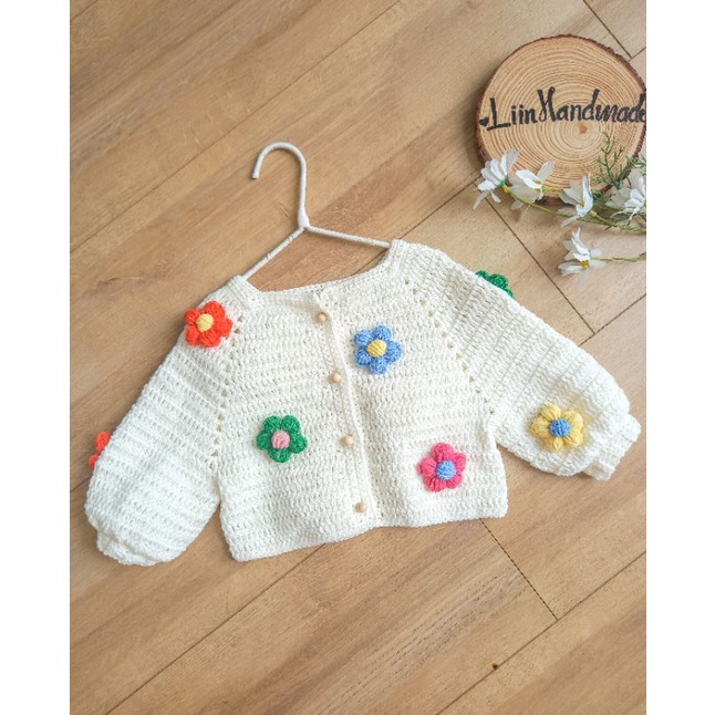 ÁO KHOÁC HOA MÃ K01 CROCHET LIINHANDMADE