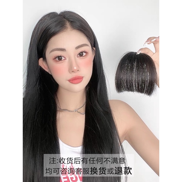 Mái thưa vừa bản to không bát , sợi tóc thật 100% có thể nhuộm, dùng nhiệt