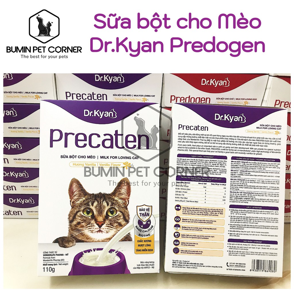 Sữa bột cho mèo Dr.Kyan Precaten hộp 110g