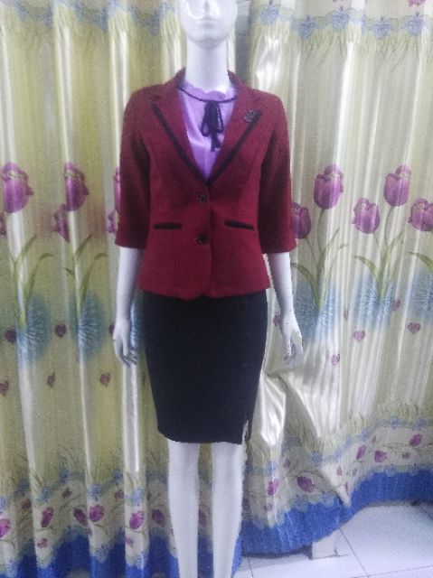 Áo vest công sở nữ cao cấp màu đỏ đô tay lỡ LC18[ ĐỔI TRẢ THOÀI MÁI] | BigBuy360 - bigbuy360.vn