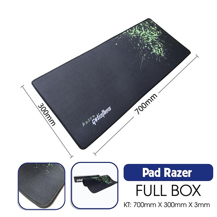 Pad Razer (Cỡ Đại) may viền- Full Box : 300x700x3mm - Hình ngẫu nhiên