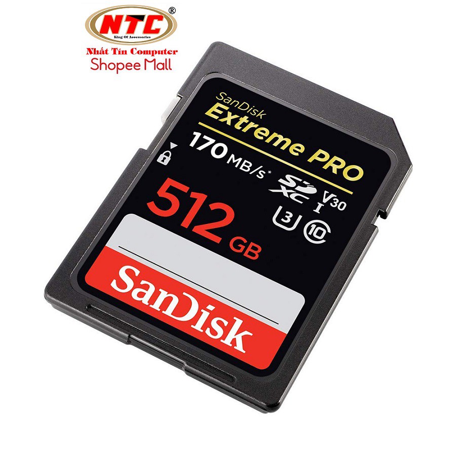 Thẻ nhớ SDXC SanDisk Extreme Pro U3 V30 1133x 512GB 170MB/s (Đen) | BigBuy360 - bigbuy360.vn