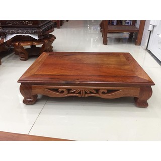 Bàn osin gỗ hương kích thước 40 x 60cm, cao 12,5cm, thích hợp làm bàn kê nối trang thờ thần tài