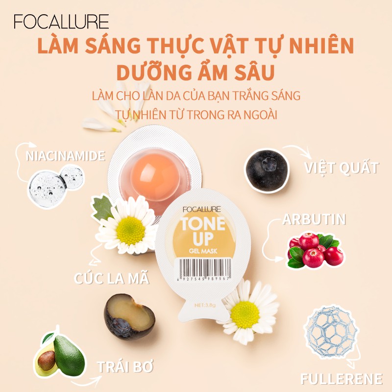 Set 7 Mặt Nạ Dưỡng Ẩm Kiềm Dầu 7 Ngày Hãng Focallure 3.8g